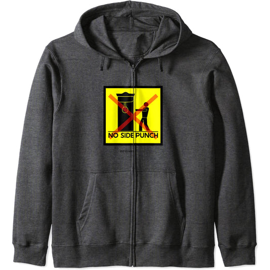 No side punch boxing speed bag, boxing gym funny sign Zip Hoodie